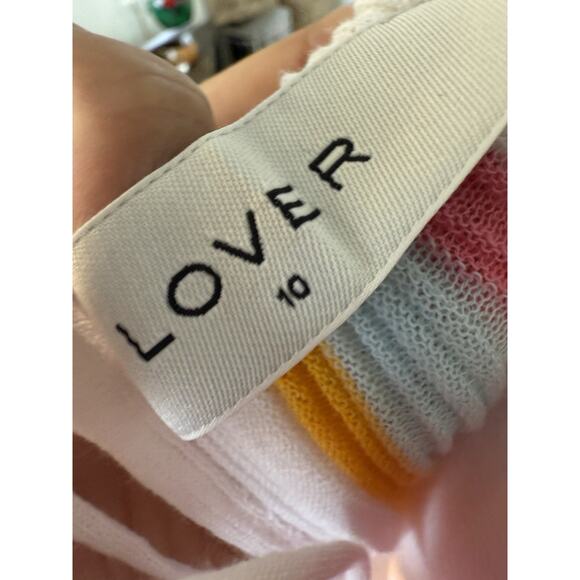 Lover The Label Holly Midi Dress Size 10 Rainbow Halter - Picture 15 of 16